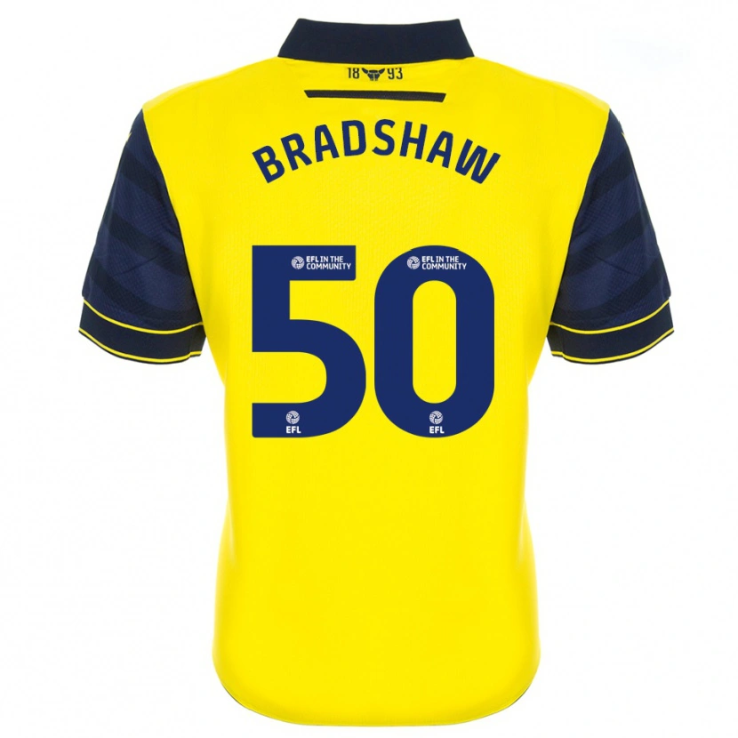 Danxen Kinderen Tom Bradshaw #50 Geel Marine Thuisshirt Thuistenue 2025/26 T-Shirt België