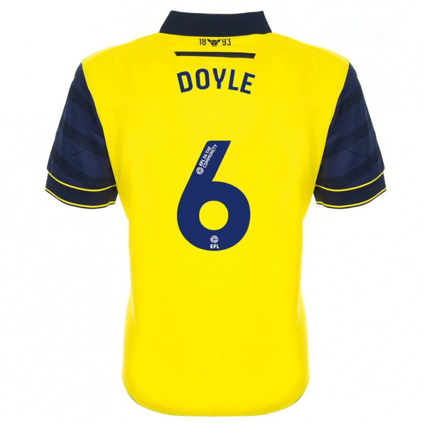 Danxen Kinderen Calum Doyle #6 Geel Marine Thuisshirt Thuistenue 2025/26 T-Shirt België