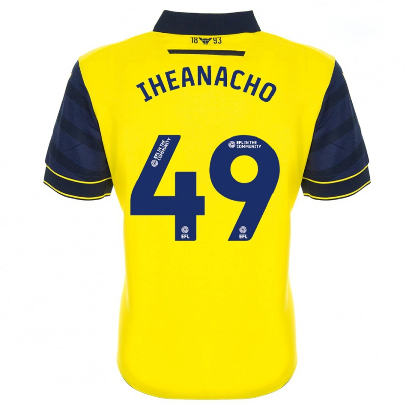 Danxen Kinderen Josh Iheanacho #49 Geel Marine Thuisshirt Thuistenue 2025/26 T-Shirt België