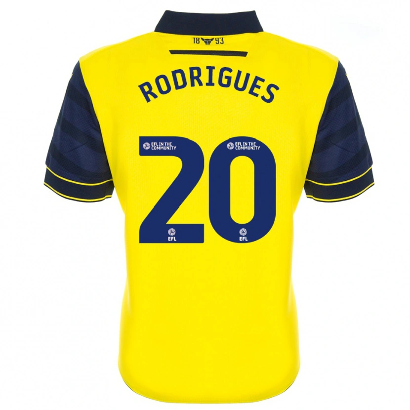 Danxen Kinderen Rúben Rodrigues #20 Geel Marine Thuisshirt Thuistenue 2025/26 T-Shirt België