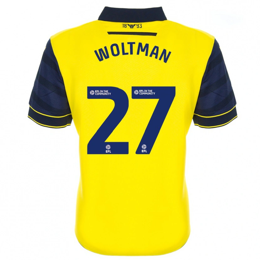 Danxen Kinderen Max Woltman #27 Geel Marine Thuisshirt Thuistenue 2025/26 T-Shirt België