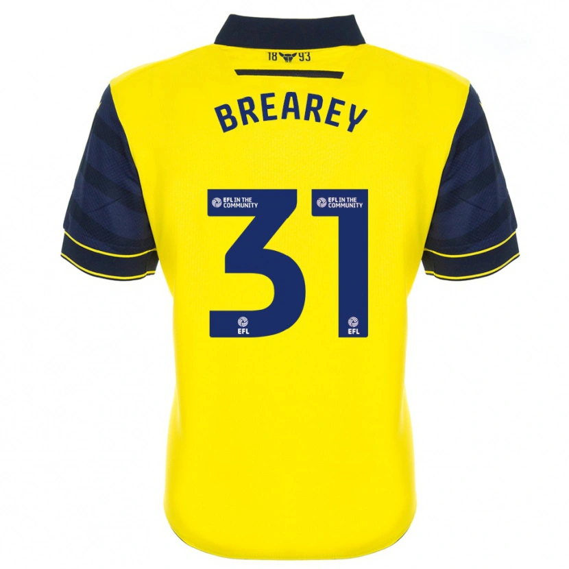 Danxen Kinderen Eddie Brearey #31 Geel Marine Thuisshirt Thuistenue 2025/26 T-Shirt België