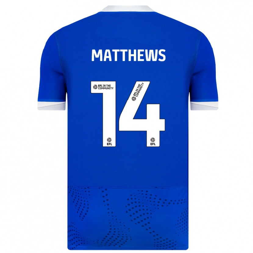 Danxen Kinderen Hayden Matthews #14 Blauw Wit Thuisshirt Thuistenue 2025/26 T-Shirt België