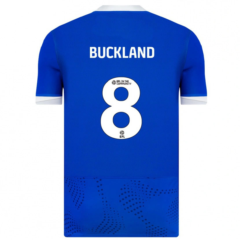 Danxen Kinderen Reggie Buckland #8 Blauw Wit Thuisshirt Thuistenue 2025/26 T-Shirt België