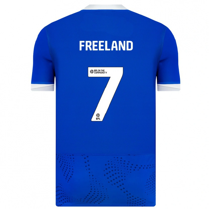 Danxen Kinderen Georgie Freeland #7 Blauw Wit Thuisshirt Thuistenue 2025/26 T-Shirt België