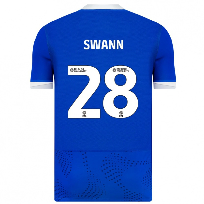 Danxen Kinderen Reuben Swann #28 Blauw Wit Thuisshirt Thuistenue 2025/26 T-Shirt België