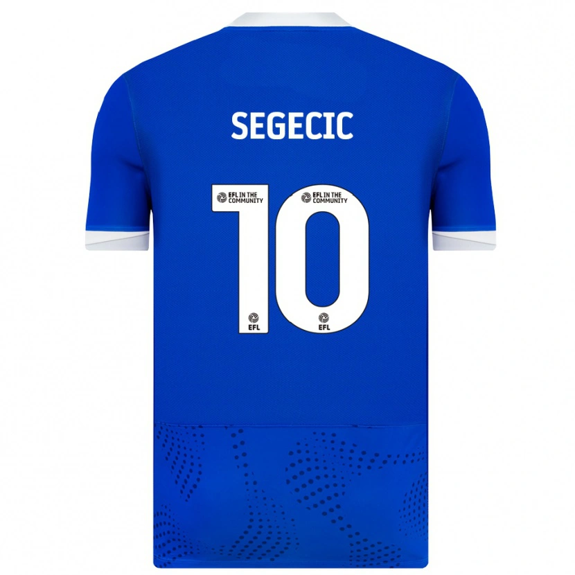 Danxen Kinderen Adrian Segecic #10 Blauw Wit Thuisshirt Thuistenue 2025/26 T-Shirt België