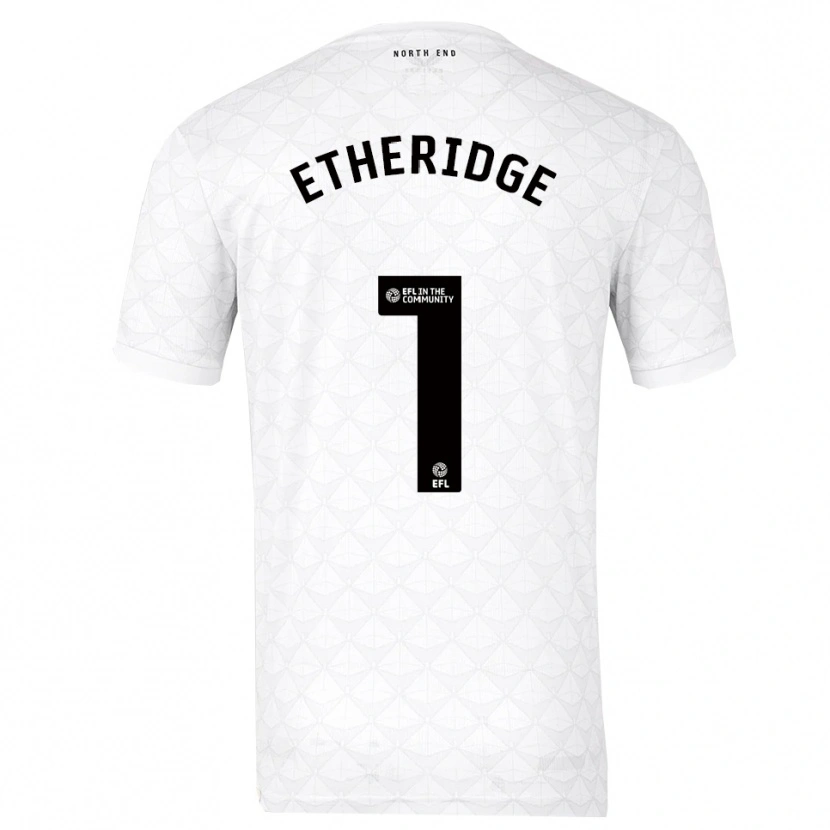 Danxen Kinderen Ellie Etheridge #1 Wit Rood Thuisshirt Thuistenue 2025/26 T-Shirt België