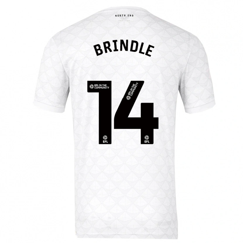 Danxen Kinderen Jonny Brindle #14 Wit Rood Thuisshirt Thuistenue 2025/26 T-Shirt België