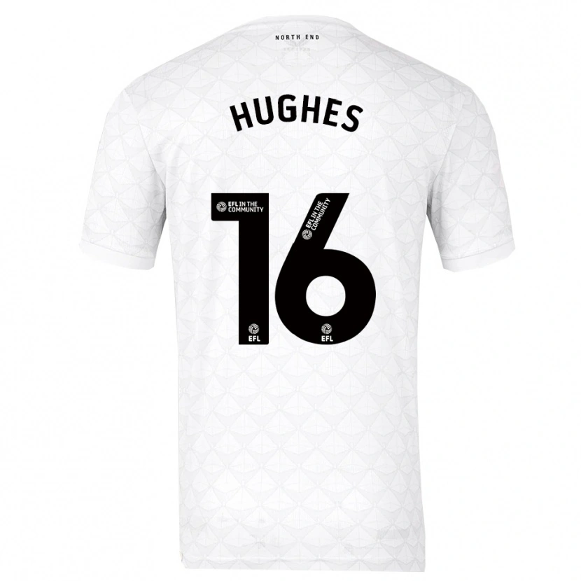 Danxen Kinderen Andrew Hughes #16 Wit Rood Thuisshirt Thuistenue 2025/26 T-Shirt België