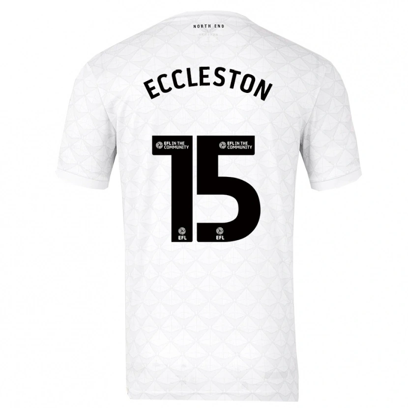 Danxen Kinderen Ethan Eccleston #15 Wit Rood Thuisshirt Thuistenue 2025/26 T-Shirt België