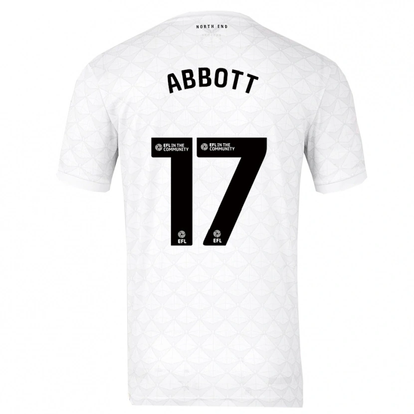 Danxen Kinderen Becky Abbott #17 Wit Rood Thuisshirt Thuistenue 2025/26 T-Shirt België