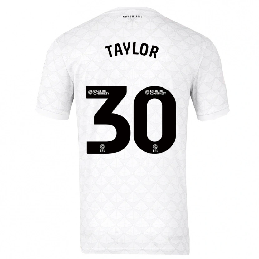 Danxen Kinderen Kian Taylor #30 Wit Rood Thuisshirt Thuistenue 2025/26 T-Shirt België