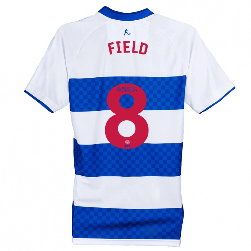 Danxen Kinderen Sam Field #8 Blauw Wit Thuisshirt Thuistenue 2025/26 T-Shirt België