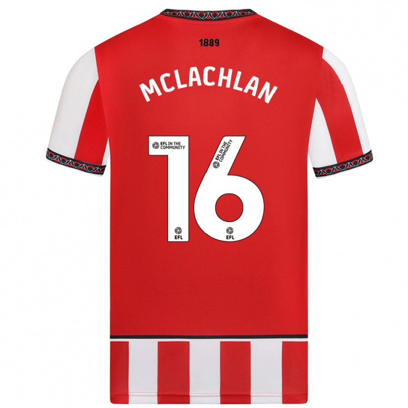 Danxen Kinderen Riley Mclachlan #16 Rood Wit Thuisshirt Thuistenue 2025/26 T-Shirt België