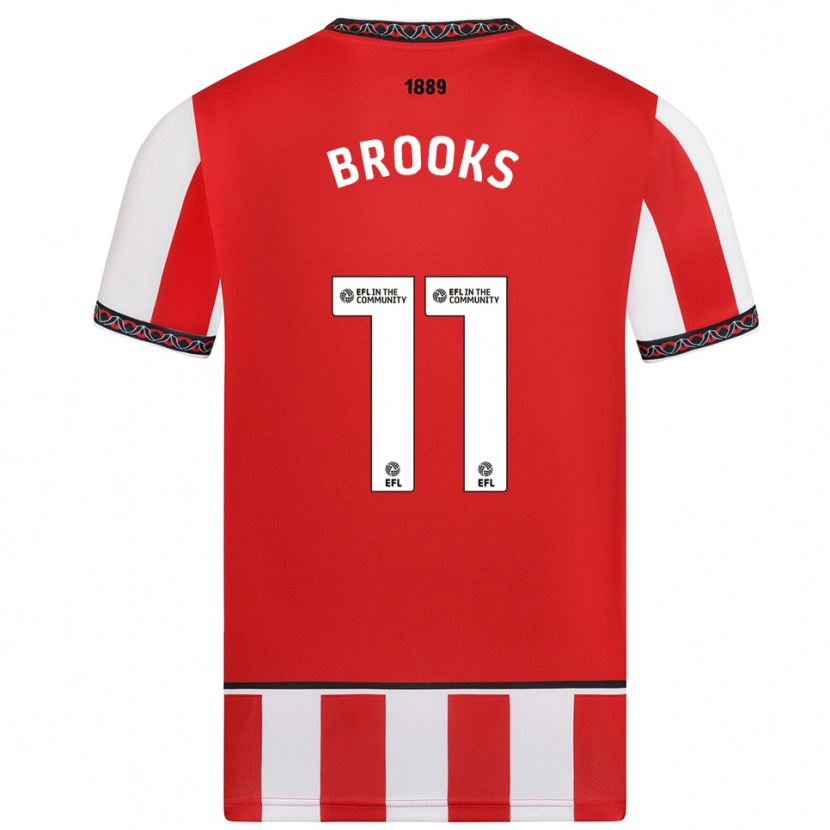 Danxen Kinderen Andre Brooks #11 Rood Wit Thuisshirt Thuistenue 2025/26 T-Shirt België