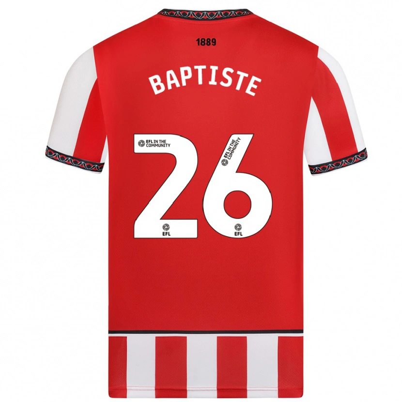 Danxen Kinderen Jamal Baptiste #26 Rood Wit Thuisshirt Thuistenue 2025/26 T-Shirt België