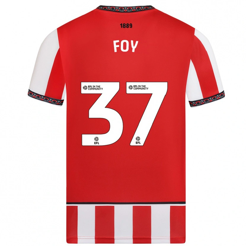 Danxen Kinderen Grace Foy #37 Rood Wit Thuisshirt Thuistenue 2025/26 T-Shirt België