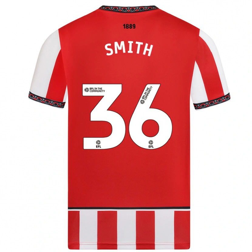 Danxen Kinderen Joshua Smith #36 Rood Wit Thuisshirt Thuistenue 2025/26 T-Shirt België