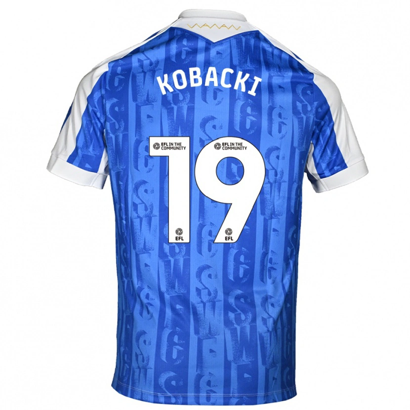Danxen Kinderen Olaf Kobacki #19 Blauw Wit Thuisshirt Thuistenue 2025/26 T-Shirt België