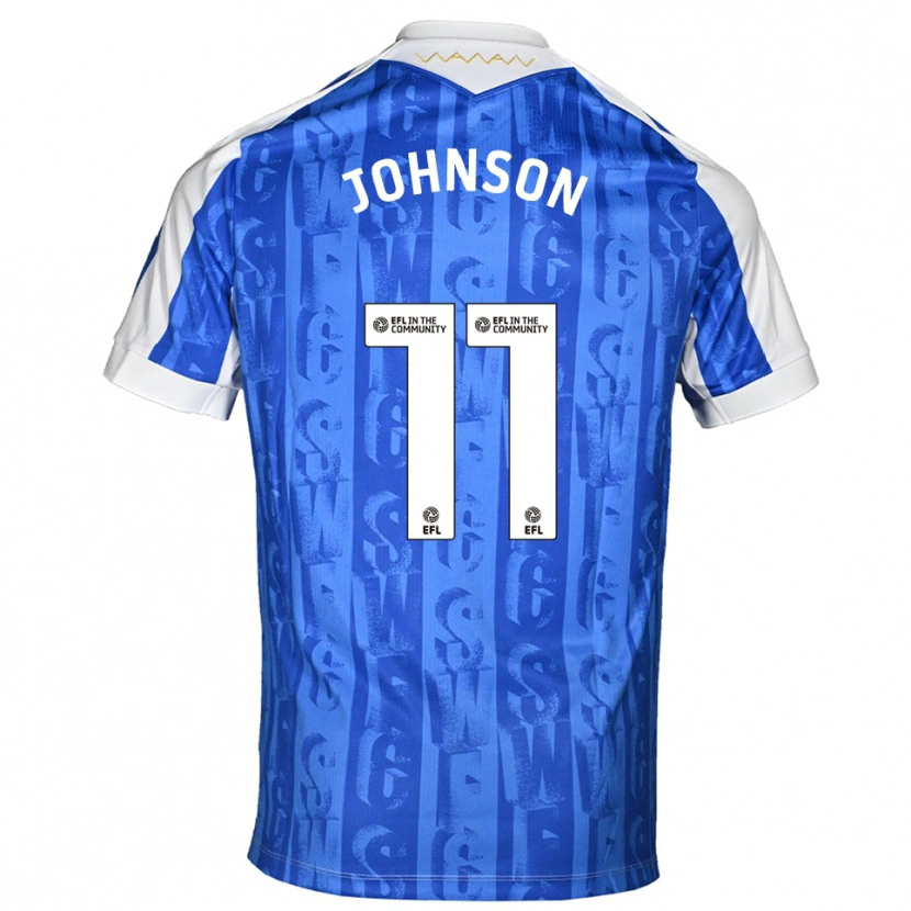 Danxen Kinderen Reece Johnson #11 Blauw Wit Thuisshirt Thuistenue 2025/26 T-Shirt België