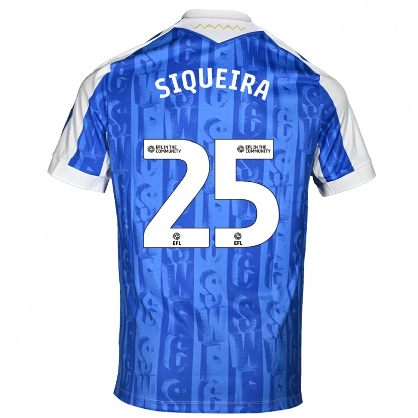 Danxen Kinderen Guilherme Siqueira #25 Blauw Wit Thuisshirt Thuistenue 2025/26 T-Shirt België