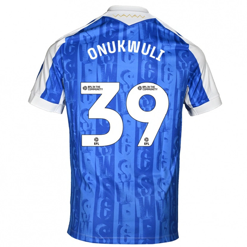 Danxen Kinderen Favour Onukwuli #39 Blauw Wit Thuisshirt Thuistenue 2025/26 T-Shirt België