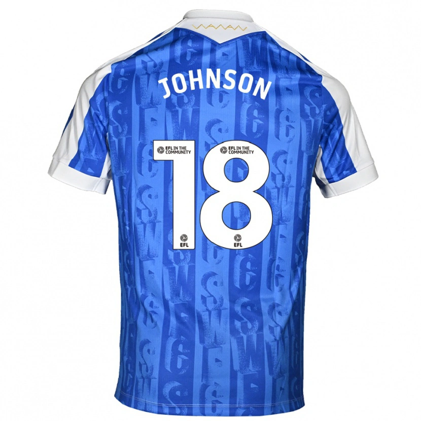 Danxen Kinderen Marvin Johnson #18 Blauw Wit Thuisshirt Thuistenue 2025/26 T-Shirt België