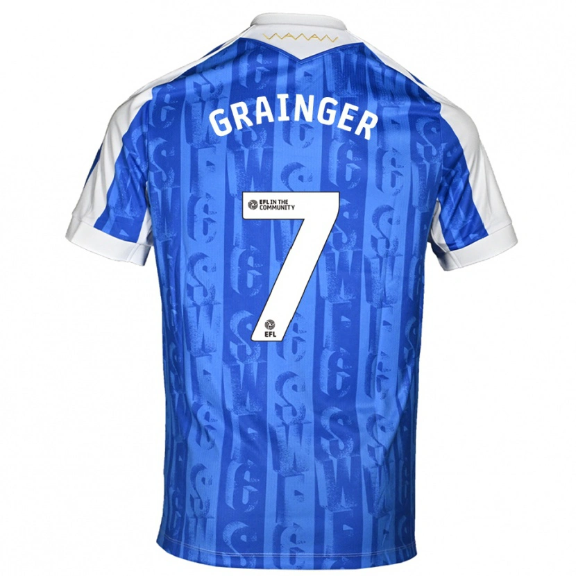 Danxen Kinderen William Grainger #7 Blauw Wit Thuisshirt Thuistenue 2025/26 T-Shirt België