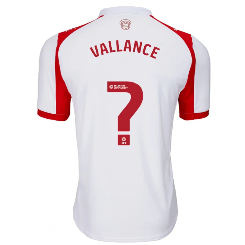 Danxen Kinderen Jake Vallance #0 Wit Rood Thuisshirt Thuistenue 2025/26 T-Shirt België