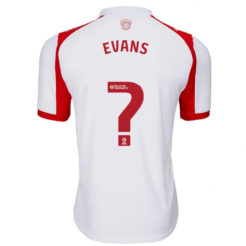Danxen Kinderen Reggie Evans #0 Wit Rood Thuisshirt Thuistenue 2025/26 T-Shirt België