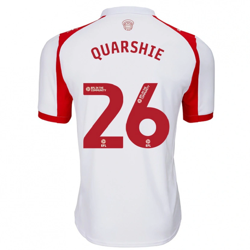 Danxen Kinderen Joshua Quarshie #26 Wit Rood Thuisshirt Thuistenue 2025/26 T-Shirt België