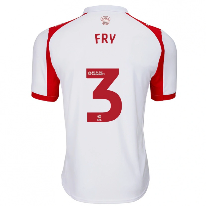 Danxen Kinderen Max Fry #3 Wit Rood Thuisshirt Thuistenue 2025/26 T-Shirt België