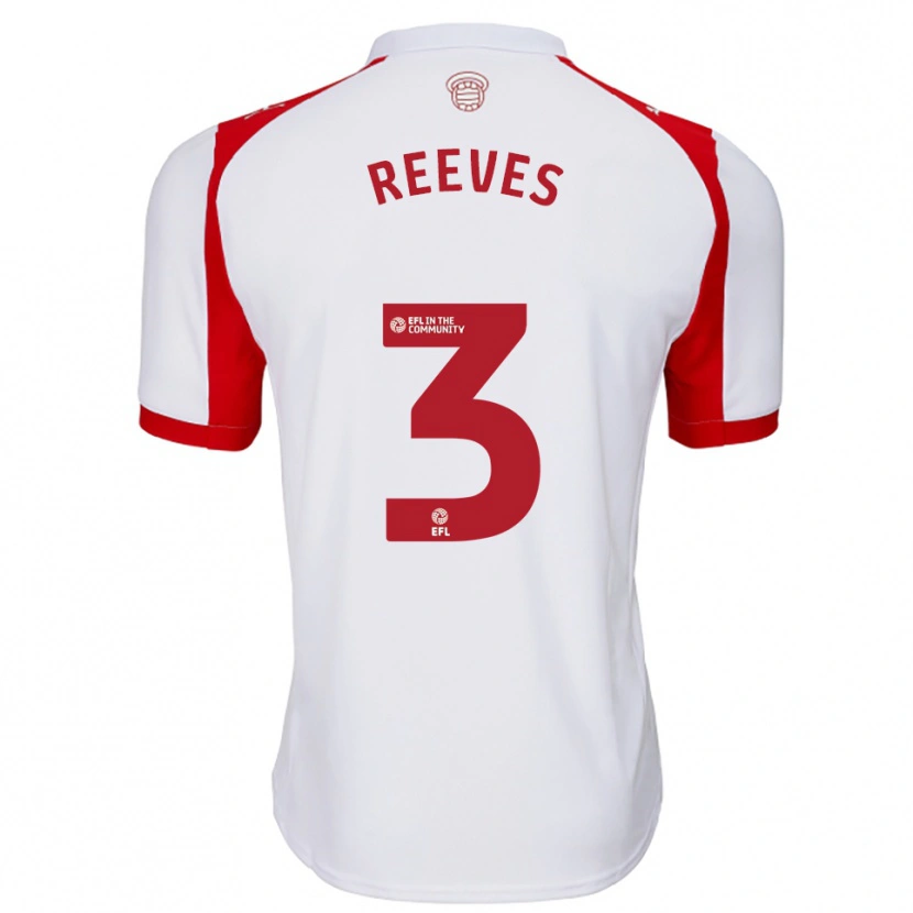 Danxen Kinderen Ben Reeves #3 Wit Rood Thuisshirt Thuistenue 2025/26 T-Shirt België