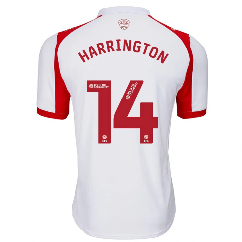 Danxen Kinderen Harry Harrington #14 Wit Rood Thuisshirt Thuistenue 2025/26 T-Shirt België