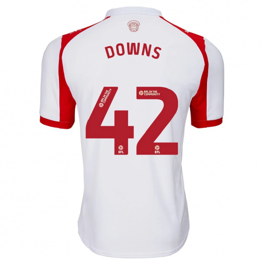 Danxen Kinderen Damion Downs #42 Wit Rood Thuisshirt Thuistenue 2025/26 T-Shirt België