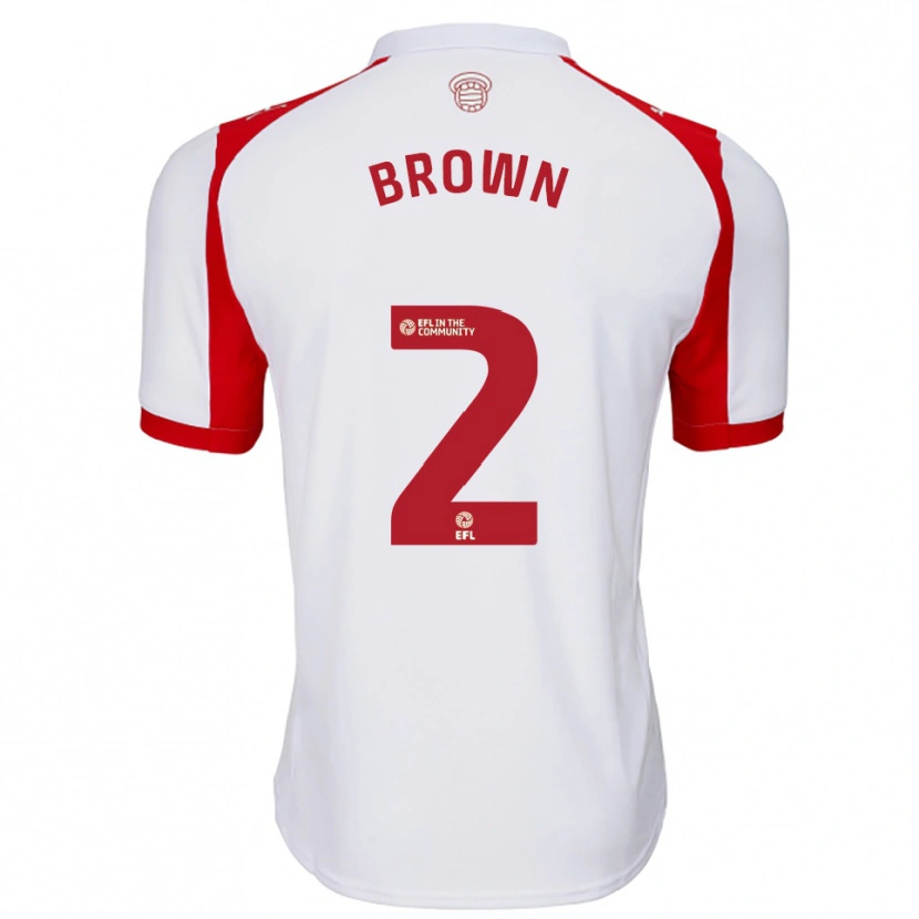 Danxen Kinderen Rachel Brown #2 Wit Rood Thuisshirt Thuistenue 2025/26 T-Shirt België