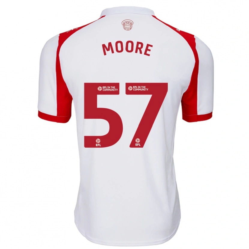 Danxen Kinderen Jayden Moore #57 Wit Rood Thuisshirt Thuistenue 2025/26 T-Shirt België