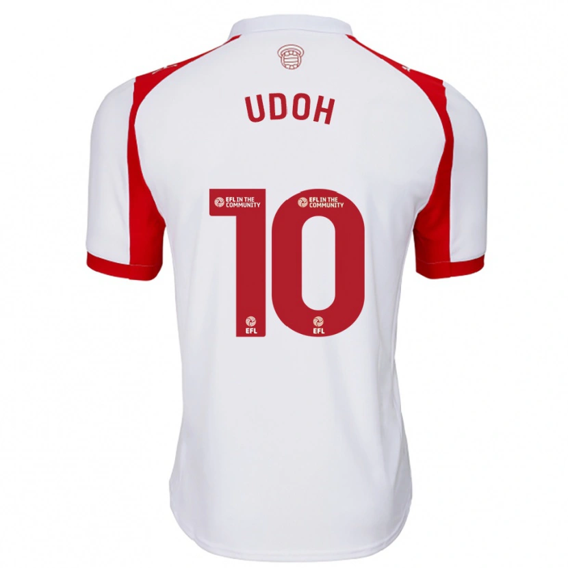 Danxen Kinderen Victor Udoh #10 Wit Rood Thuisshirt Thuistenue 2025/26 T-Shirt België