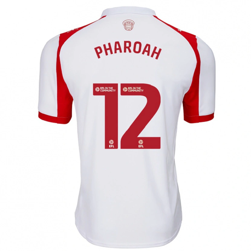 Danxen Kinderen Sophia Pharoah #12 Wit Rood Thuisshirt Thuistenue 2025/26 T-Shirt België