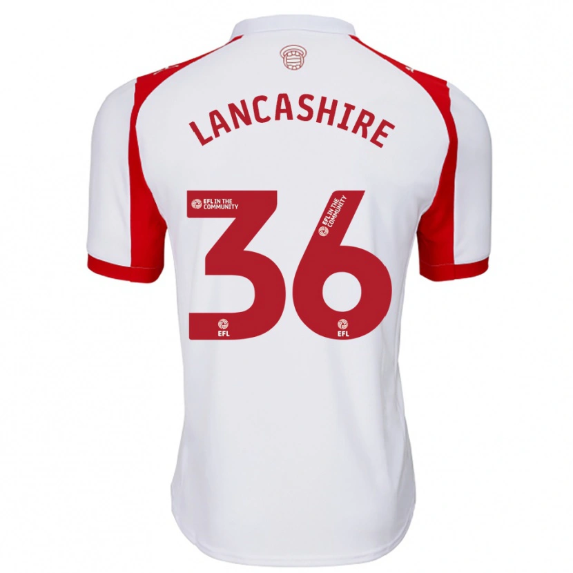 Danxen Kinderen Olly Lancashire #36 Wit Rood Thuisshirt Thuistenue 2025/26 T-Shirt België