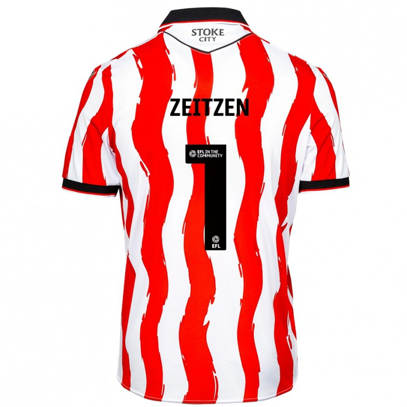 Danxen Kinderen Michael Zeitzen #1 Wit Rood Thuisshirt Thuistenue 2025/26 T-Shirt België
