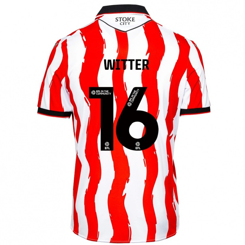 Danxen Kinderen Deandre Witter #16 Wit Rood Thuisshirt Thuistenue 2025/26 T-Shirt België