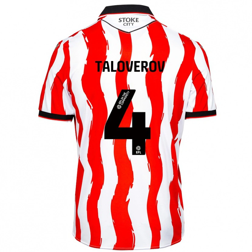 Danxen Kinderen Maksym Taloverov #4 Wit Rood Thuisshirt Thuistenue 2025/26 T-Shirt België