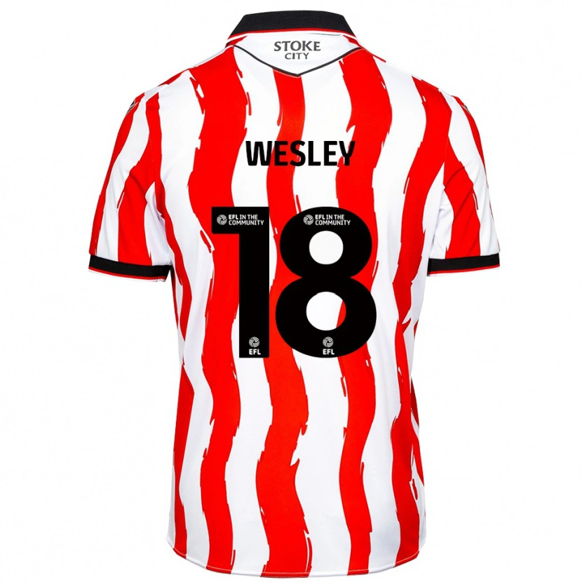 Danxen Kinderen Wesley Moraes #18 Wit Rood Thuisshirt Thuistenue 2025/26 T-Shirt België