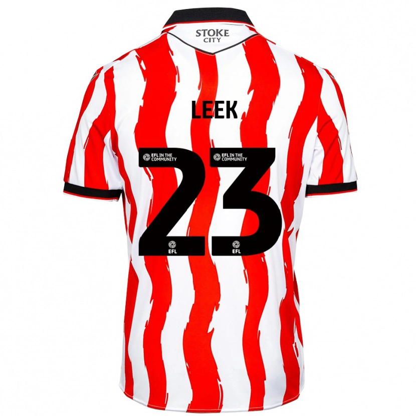 Danxen Kinderen Ellie Leek #23 Wit Rood Thuisshirt Thuistenue 2025/26 T-Shirt België
