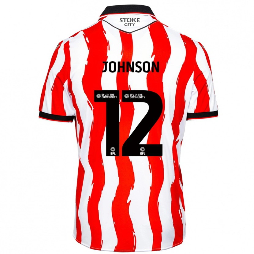 Danxen Kinderen Daniel Johnson #12 Wit Rood Thuisshirt Thuistenue 2025/26 T-Shirt België