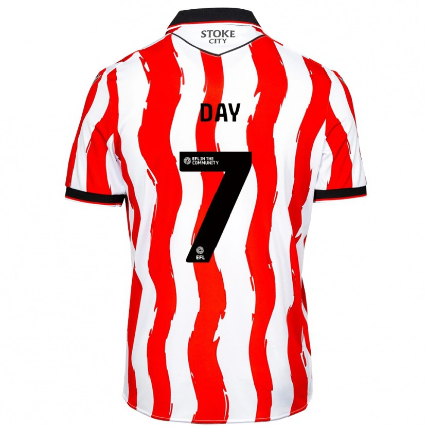 Danxen Kinderen Connor Day #7 Wit Rood Thuisshirt Thuistenue 2025/26 T-Shirt België