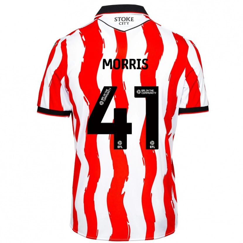 Danxen Kinderen Scott Morris #41 Wit Rood Thuisshirt Thuistenue 2025/26 T-Shirt België