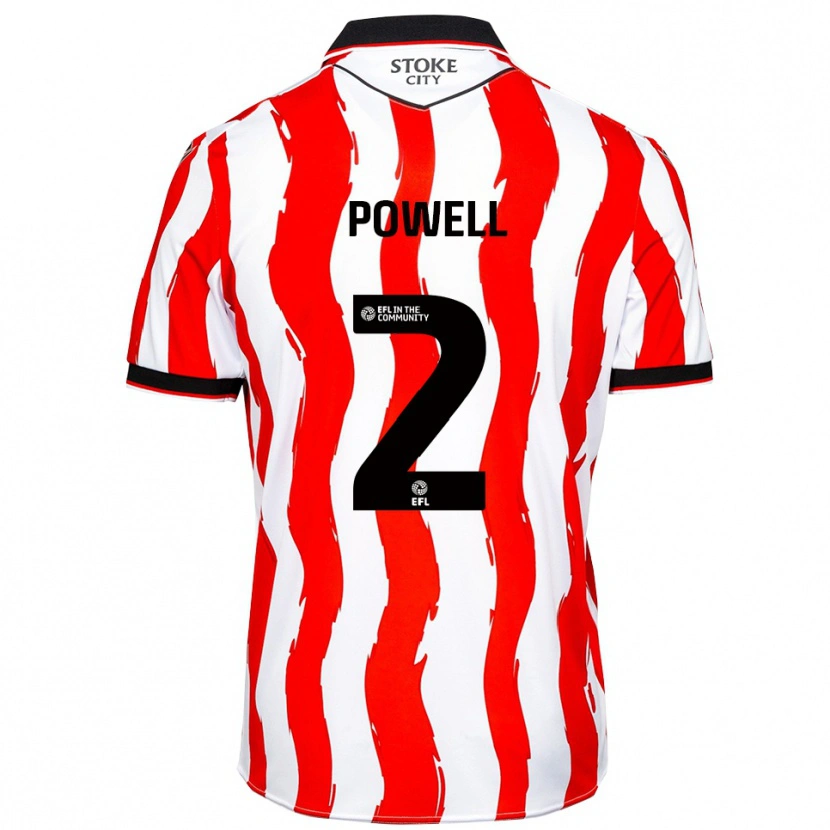 Danxen Kinderen Owen Powell #2 Wit Rood Thuisshirt Thuistenue 2025/26 T-Shirt België